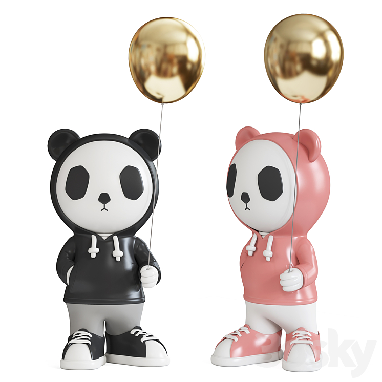 panda sculpture 3DS Max - thumbnail 1