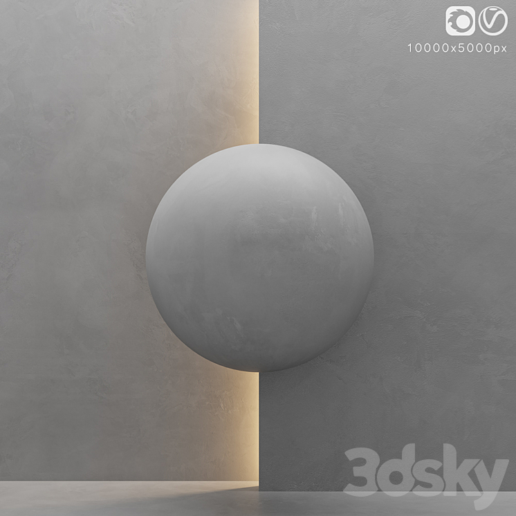 Gray stucco texture 3D Model