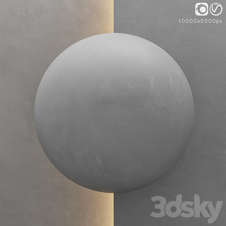 Gray stucco texture 3DS Max - thumbnail 2