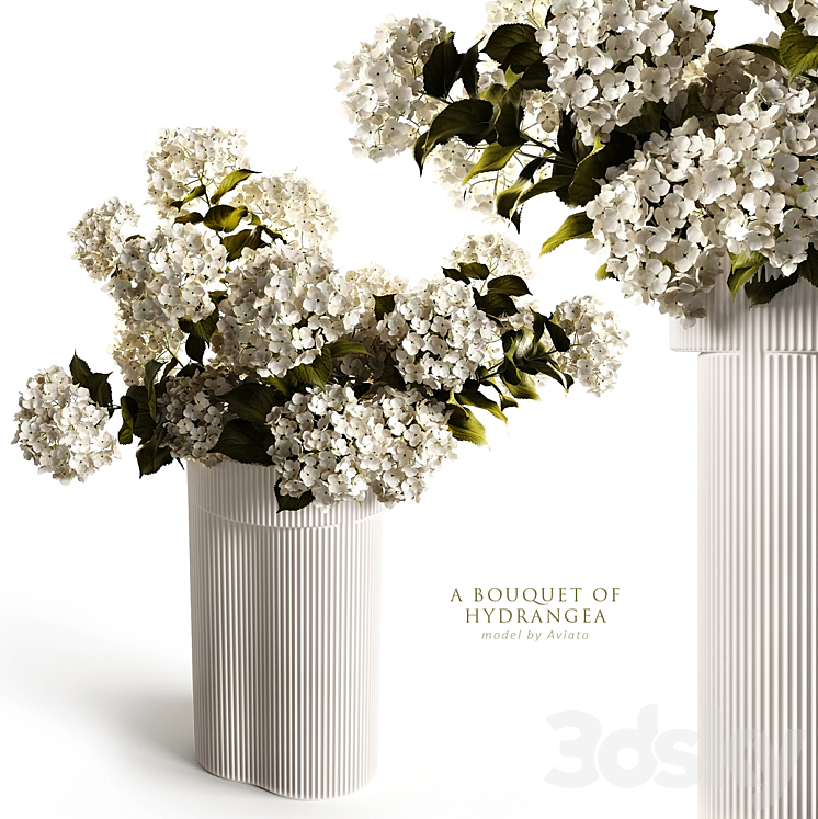 A bouquet of hydrangea 2 3DS Max - thumbnail 1