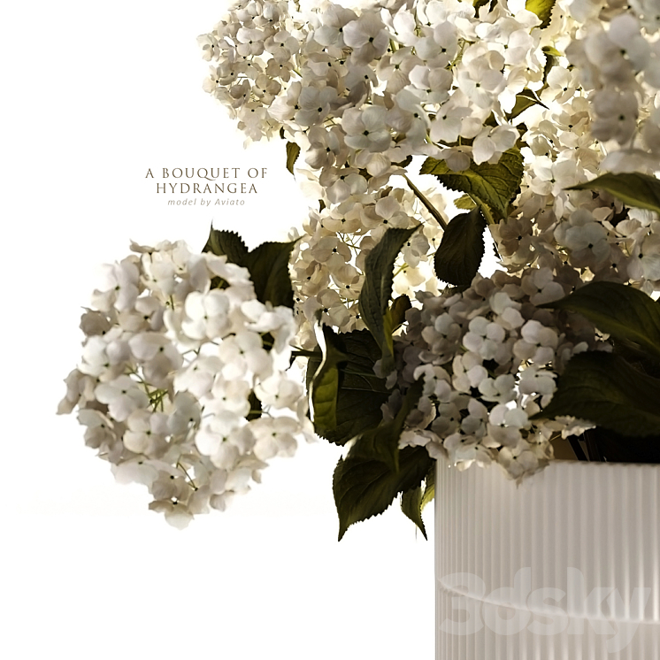 A bouquet of hydrangea 2 3DS Max - thumbnail 2