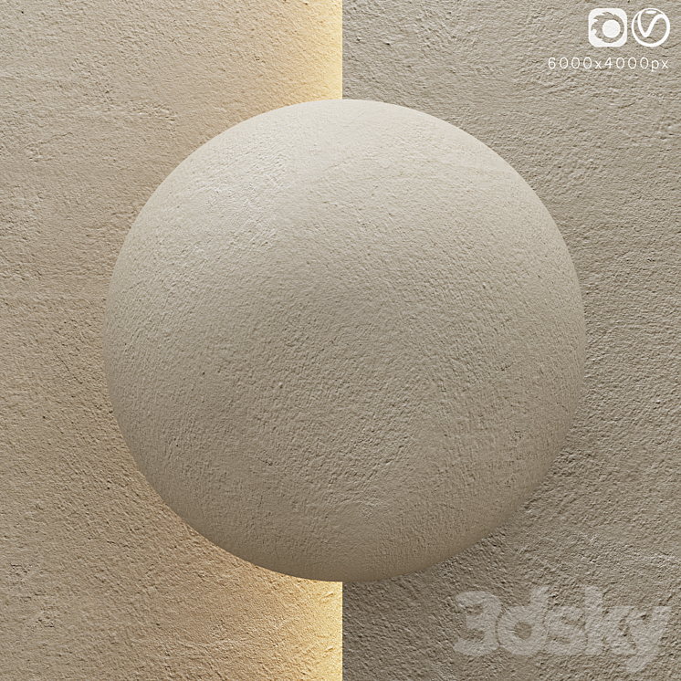 Beige stucco texture 2 3D Model