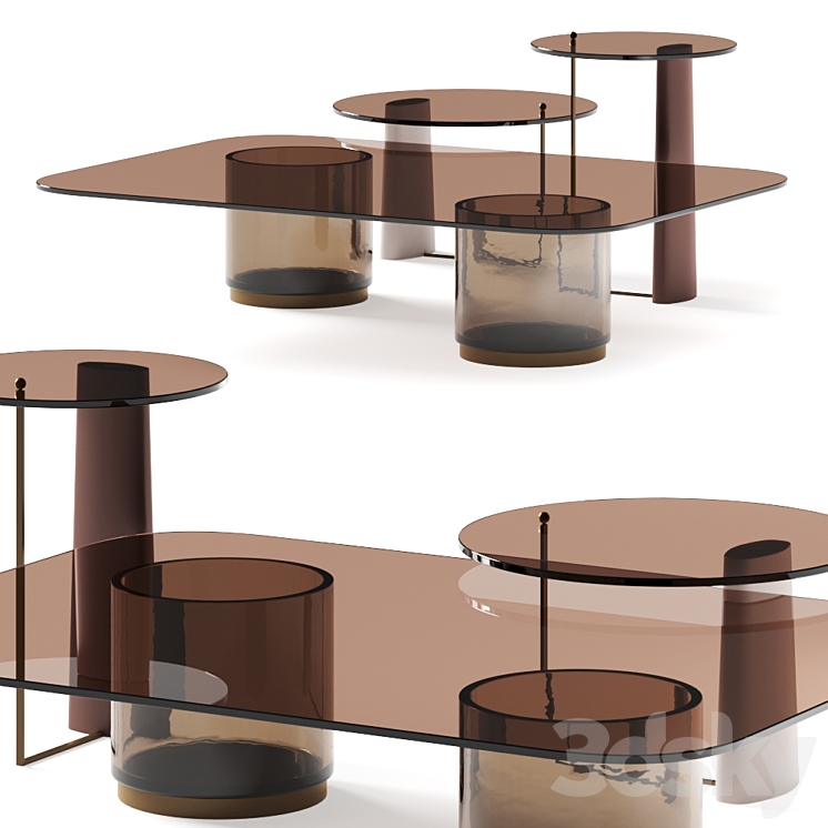 Carpanese Home Imperial Rialto Coffee Table 3DS Max Model - thumbnail 1
