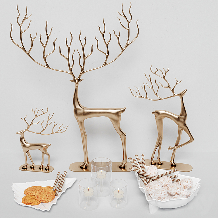 Set with deer 3DS Max - thumbnail 2