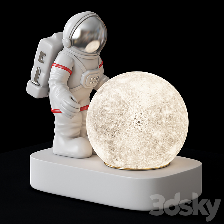 Astronaut lamp 3D Model