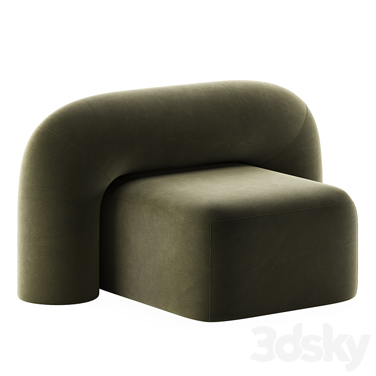 MOSS | Armchair By Artu 3DS Max - thumbnail 2