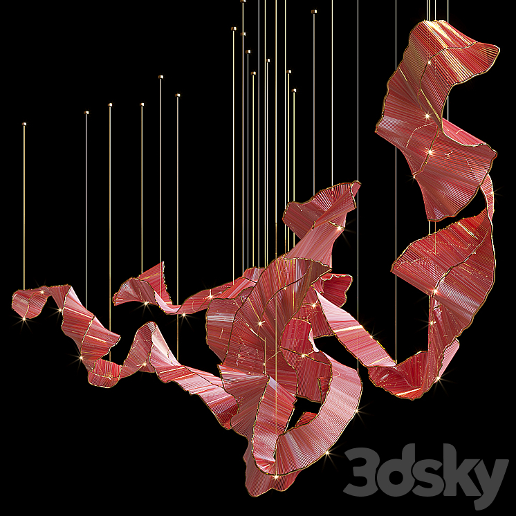 Light composition Vargov Design - Ribbon 3D Model