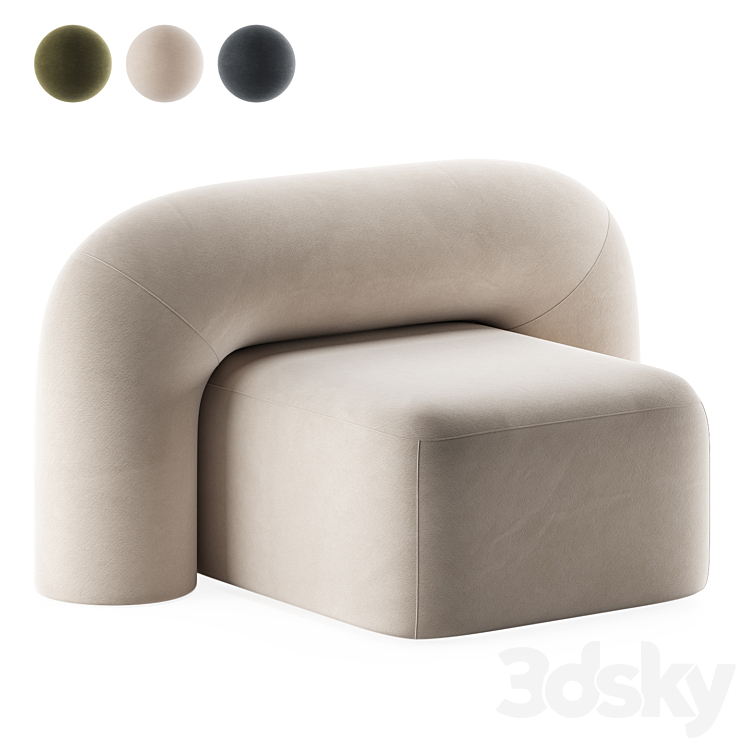 MOSS | Armchair By Artu 3DS Max - thumbnail 1