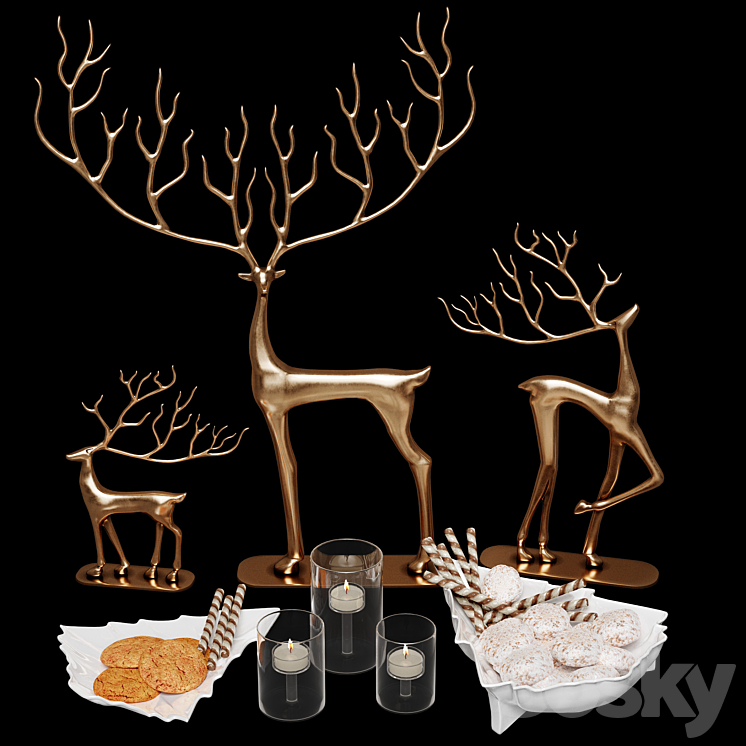 Set with deer 3DS Max - thumbnail 1