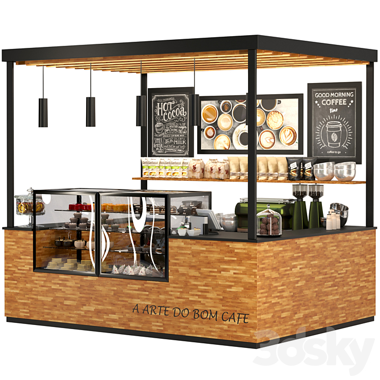 Coffee Point In Ethnic Style With Desserts Sweets And Wooden Elements 