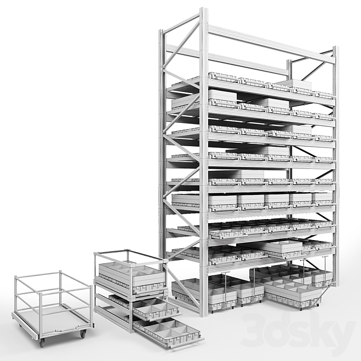 Modular storage systems Miscellaneous 3D model