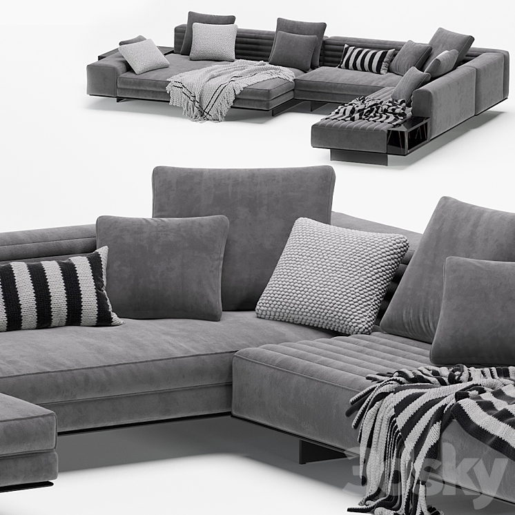 Minoti Roger Modular Sofa 2 Version 3D Model