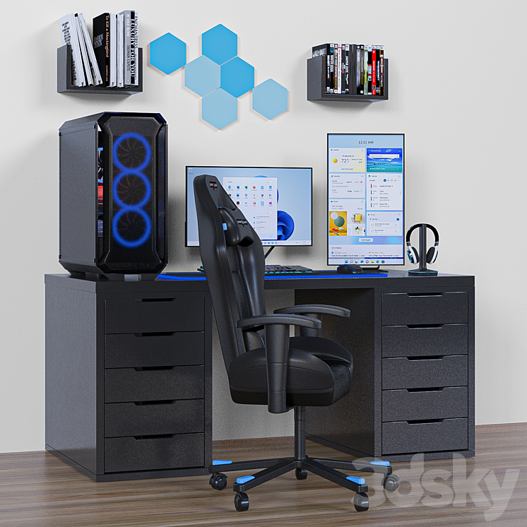 office furniture 15 3DS Max - thumbnail 2