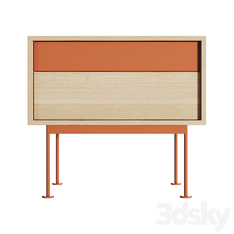TEULAT – Yoko Bedside table 3DS Max - thumbnail 2