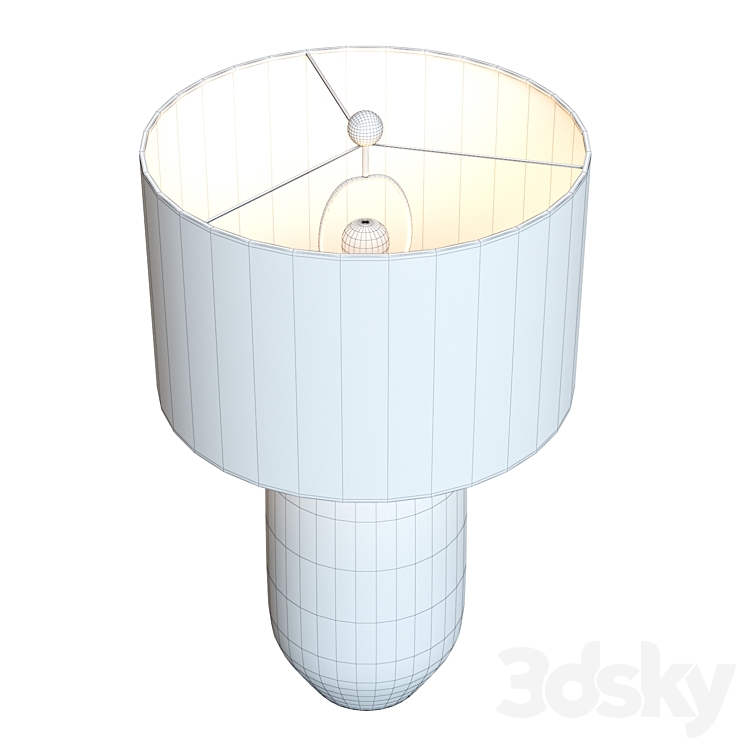 Crate & Barrel Cane Gray Table Lamp Table lamp 3D model