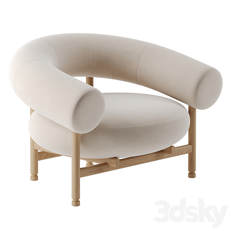 Loop Lounge Chair by Wewood 3DS Max Model - thumbnail 1