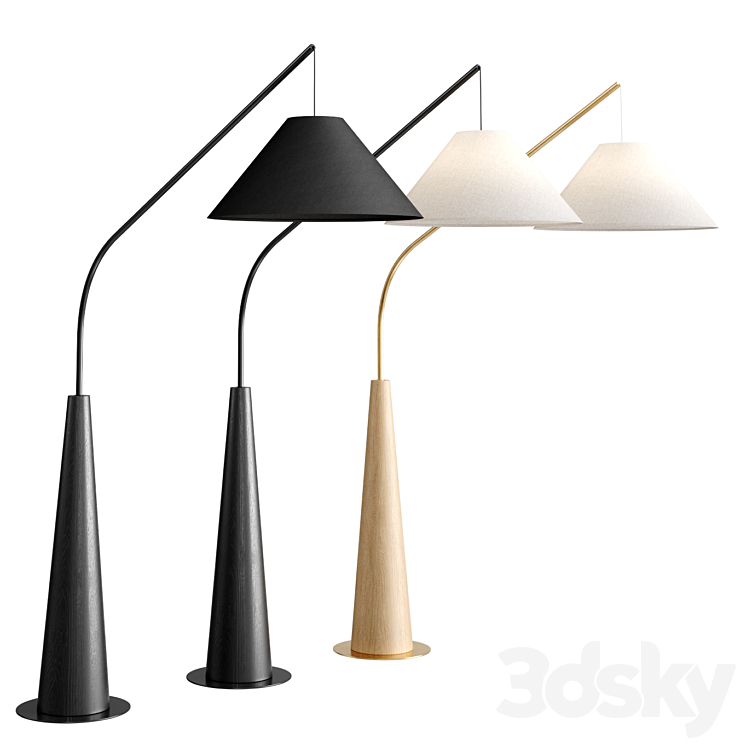 Gibson Hanging Arc Floor Lamp 3DS Max Model - thumbnail 2