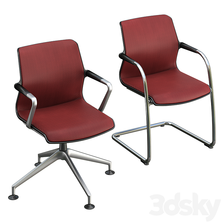 Vitra Unix Chairs Office furniture 3D model