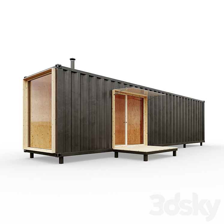 Container house 3DS Max - thumbnail 2