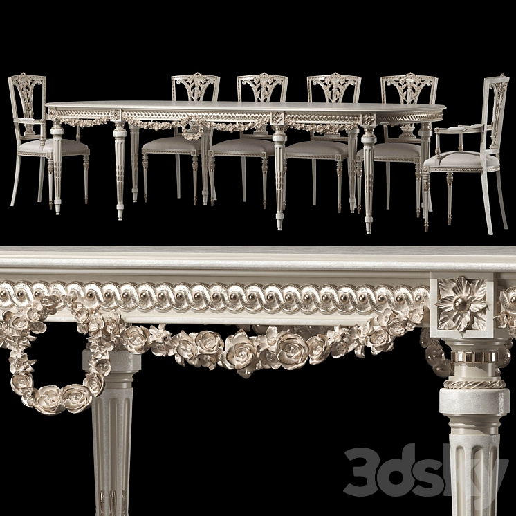 kosovart daphne table and chair 3DS Max Model - thumbnail 1