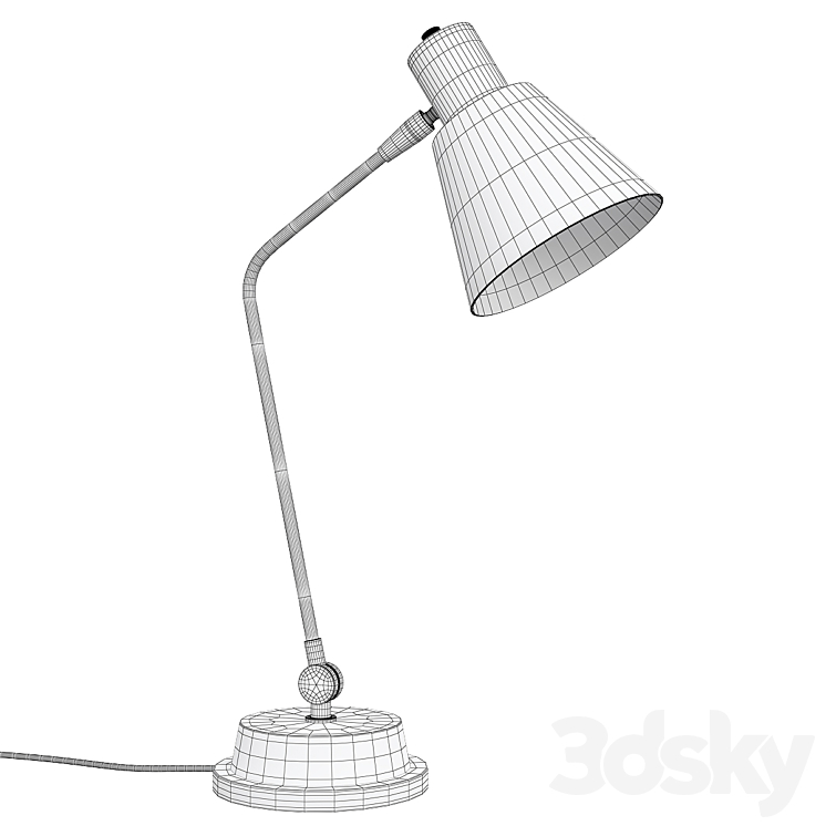 Cylinder usb task table lamp 3D Model Free