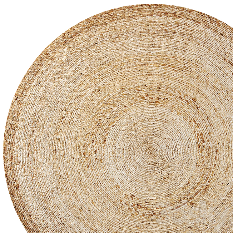 Round jute rug 200 3DS Max Model - thumbnail 2