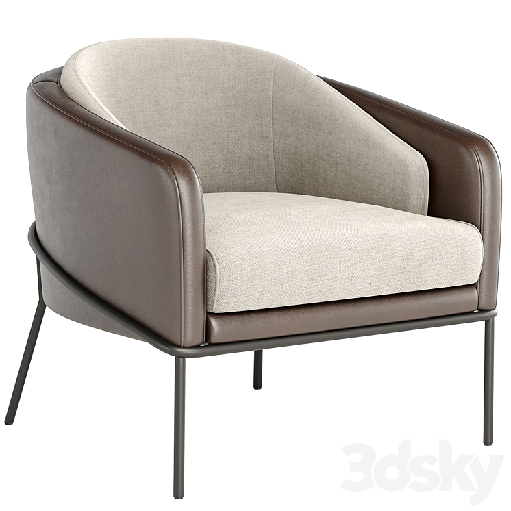 Angelo Lounge Chair 3DS Max Model - thumbnail 2