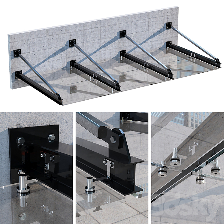 GLASS CANOPY NO5 3D Model