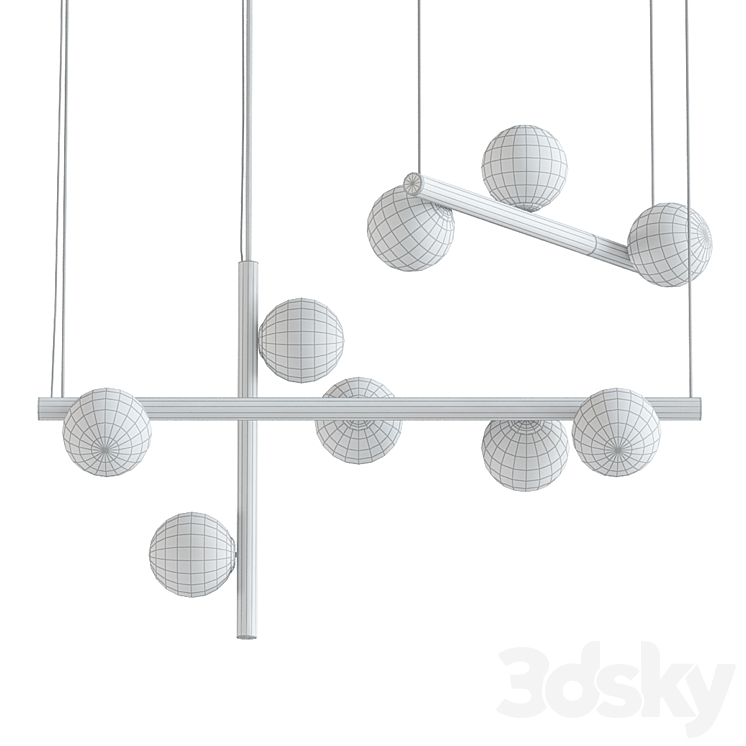 The diana chandelier system 3D Model Free