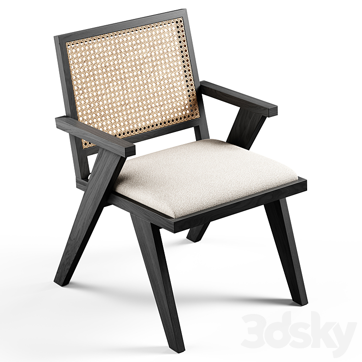 Black Rooster Decor – Pierre Chair 3DS Max Model - thumbnail 1