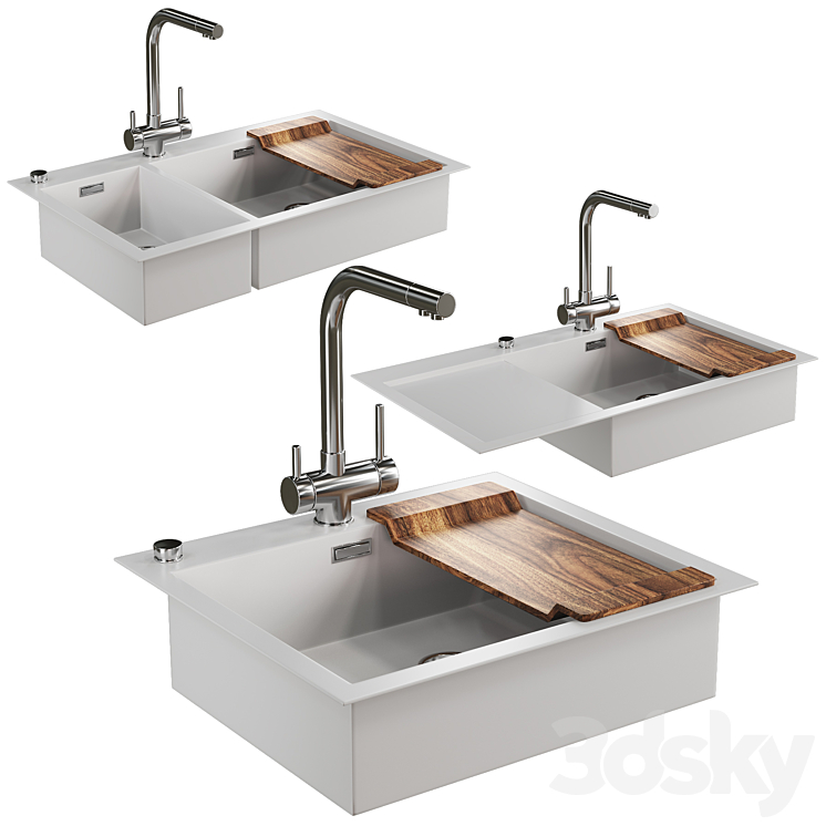 Sink with mixer 3D Model