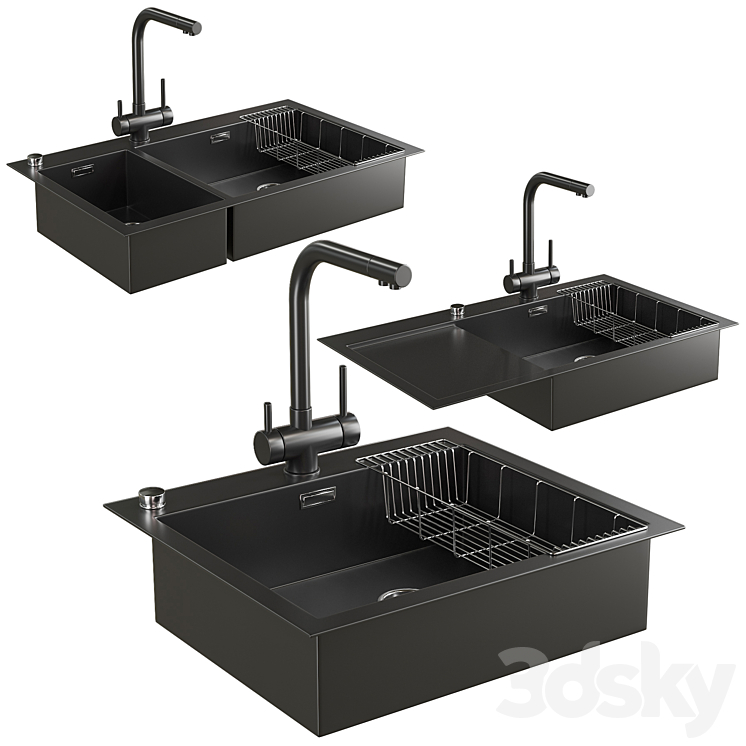 Sink with mixer 3D Model