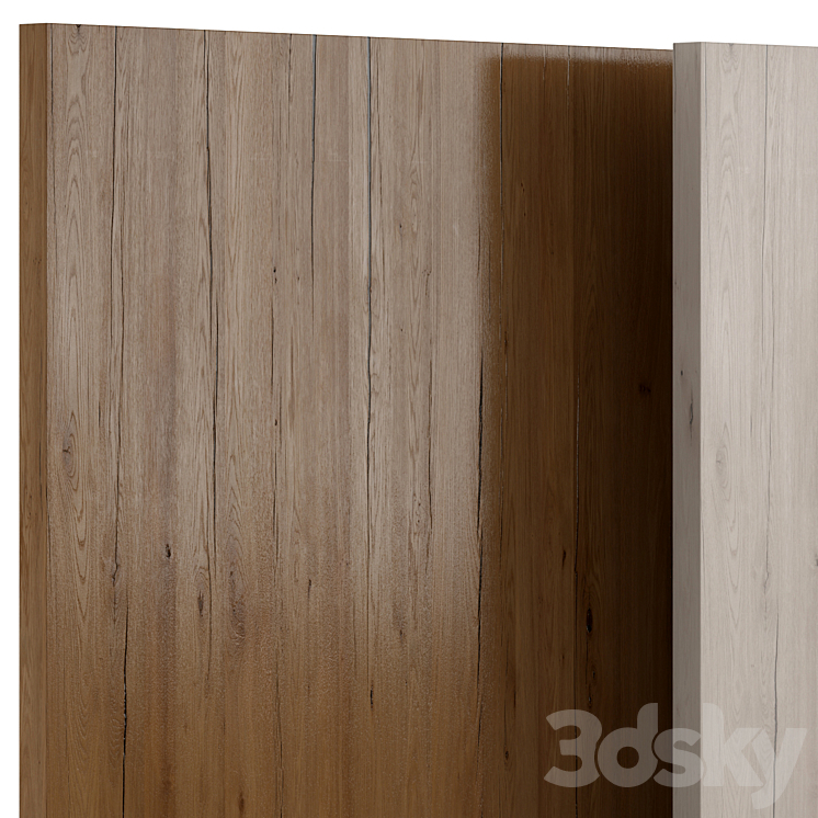 Wood_1 with 3 materials 3D Model