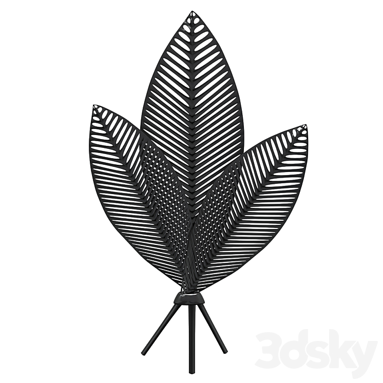 Black Metal Palm Leaf Wall Art Leaf Wall Mural Wall Decor Other