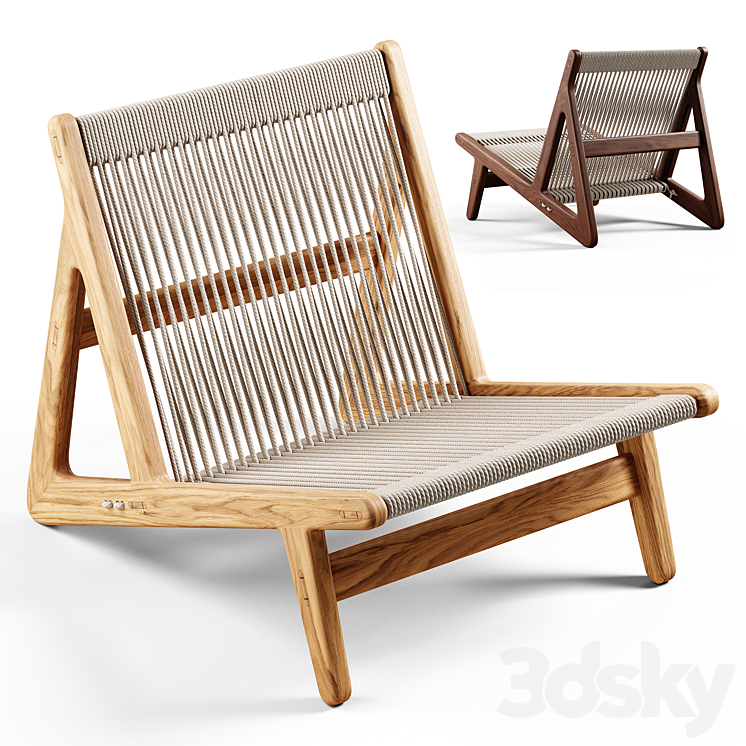 GUBI – MR01 Initial Lounge Chair 3DS Max Model - thumbnail 1
