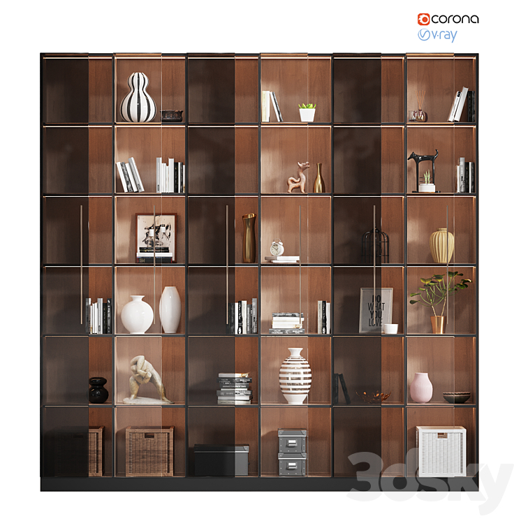 Wardrobe with decor # 12 3D Model Free