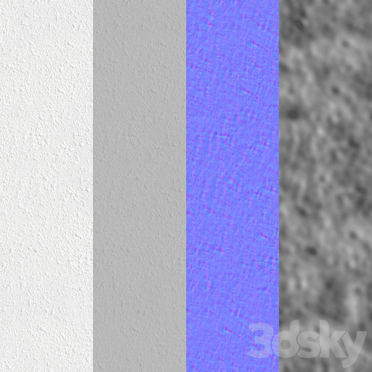 Seamless plaster material 3D Model Free