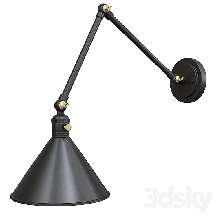 Ellerbeck swing arm wall sconce 3DS Max - thumbnail 1