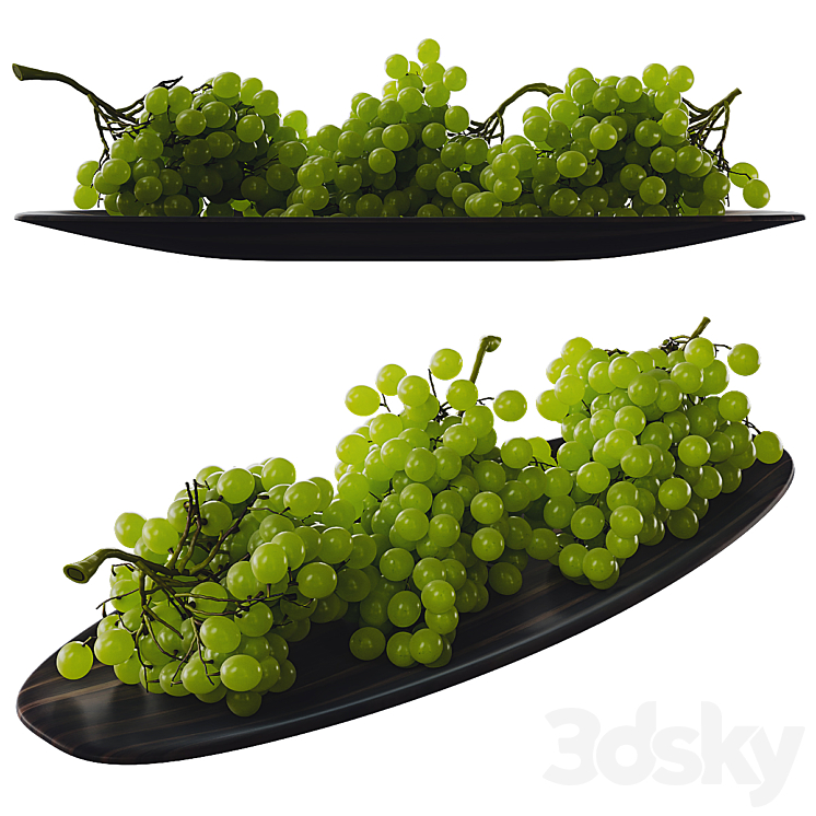 Green grape 3DS Max Model - thumbnail 1