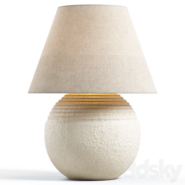 Zara Home – The terracotta lamp 3DS Max Model - thumbnail 1