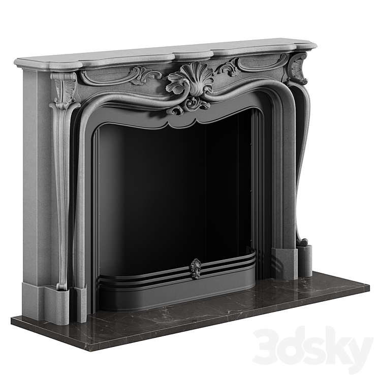 Fireplace De Orsay 3DS Max Model - thumbnail 2
