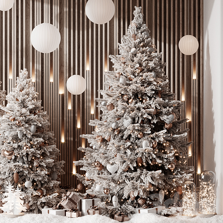 New Year's showcase of the wall panels store 3D Model