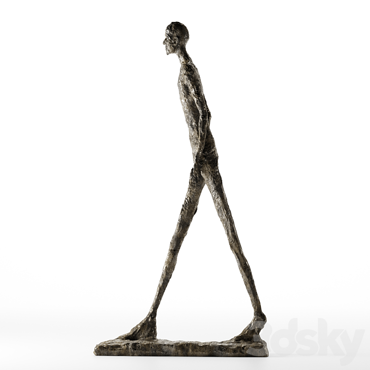 Alberto Giacometti WALKING MAN I 3DS Max Model - thumbnail 2
