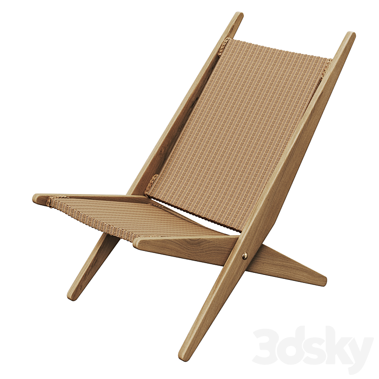 Folding armchair Ancelie from la Redoute 3DS Max - thumbnail 1