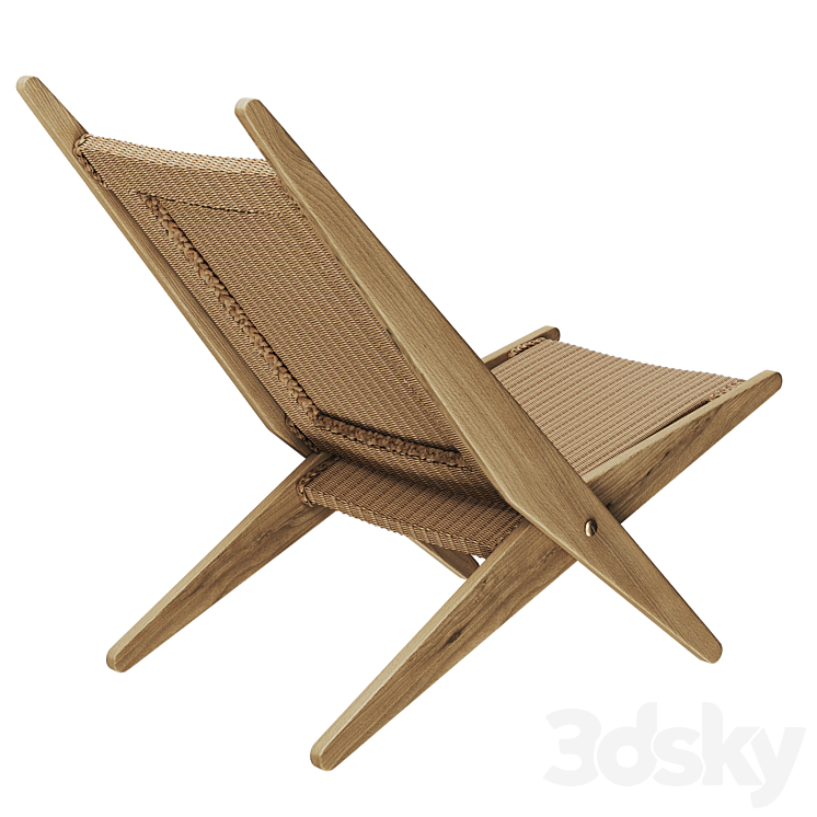 Folding armchair Ancelie from la Redoute 3DS Max - thumbnail 2