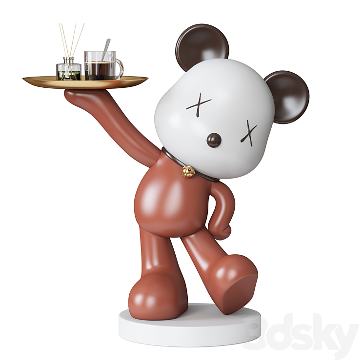 Bear sculpture tray 3DS Max - thumbnail 1