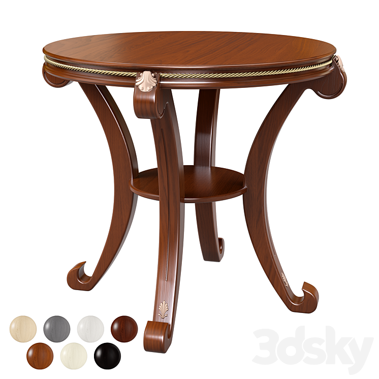 Coffee table Gloria M 3DS Max Model - thumbnail 1