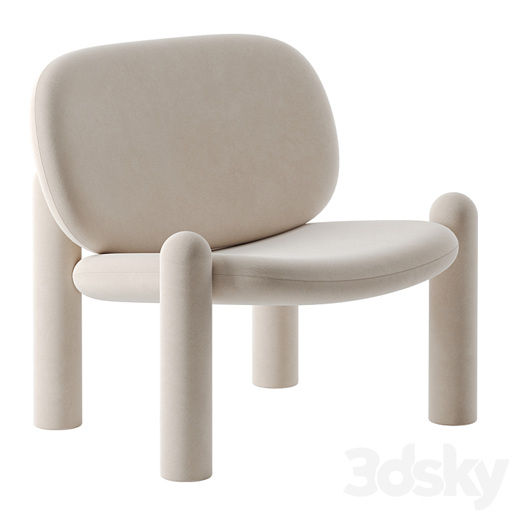 TOTTORI armchair by Driade 3DS Max Model - thumbnail 1
