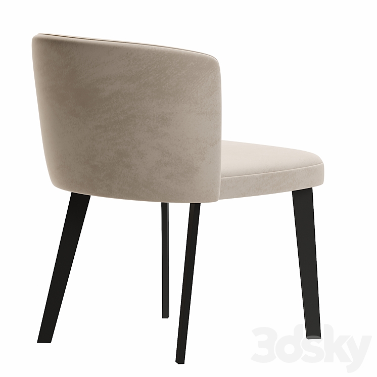 Potocco Lena dining chair 3DS Max Model - thumbnail 2