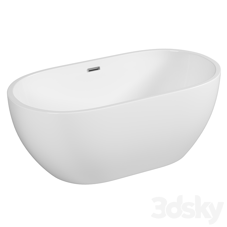 Acrylic bathtub AM-218-1500-750 3DS Max - thumbnail 1